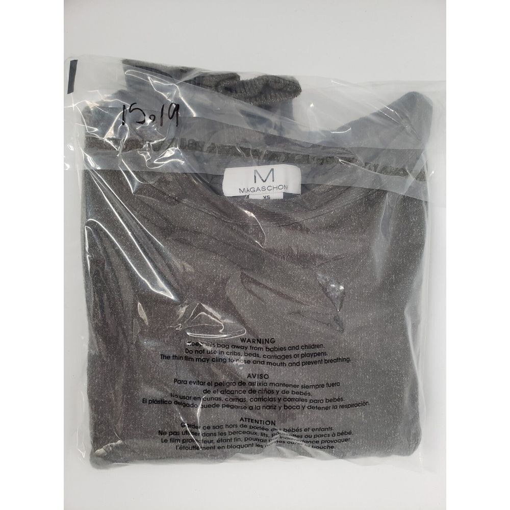 Magaschoni Crew‎ Neck Boxy Sweater in Dark Gray Size XS - Picture 6 of 6